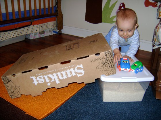 Car Ramp {Playing With Baby, Day 4} - finddailyjoy.com