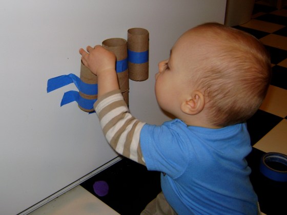 Pom Pom Drop {Playing With Baby, Day 8} - finddailyjoy.com