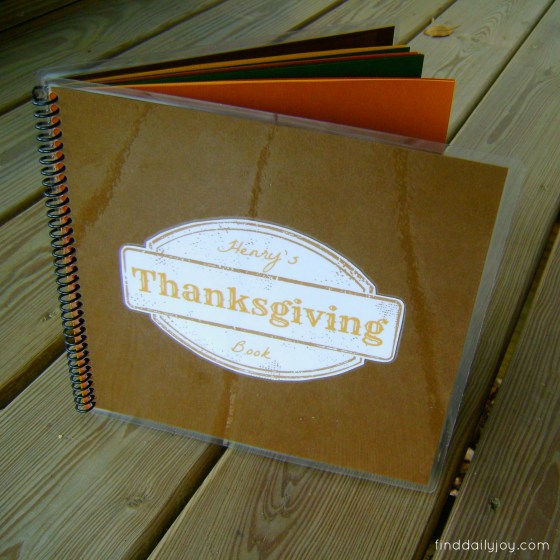 Thanksgiving Keepsake Book - finddailyjoy.com