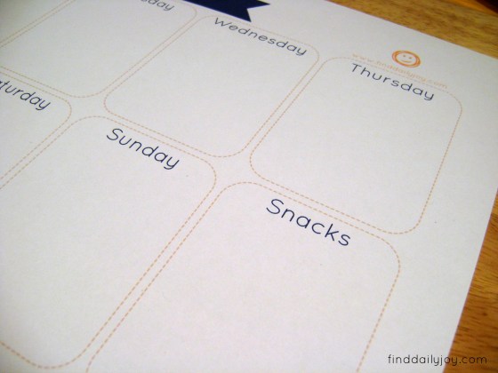 Weekly Menu Planner {Free Printable} - finddailyjoy.com