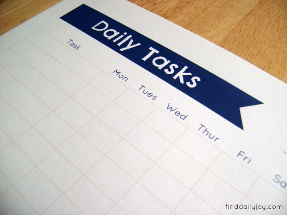 To Do List {Free Printable} - finddailyjoy.com