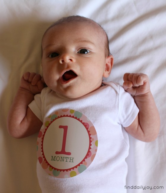Lily - One Month - finddailyjoy.com